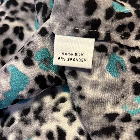 ST. JOHN Silk Leopard Cheetah Animal Print Sleeveless Camisole Tank Top - Picture 9 of 10